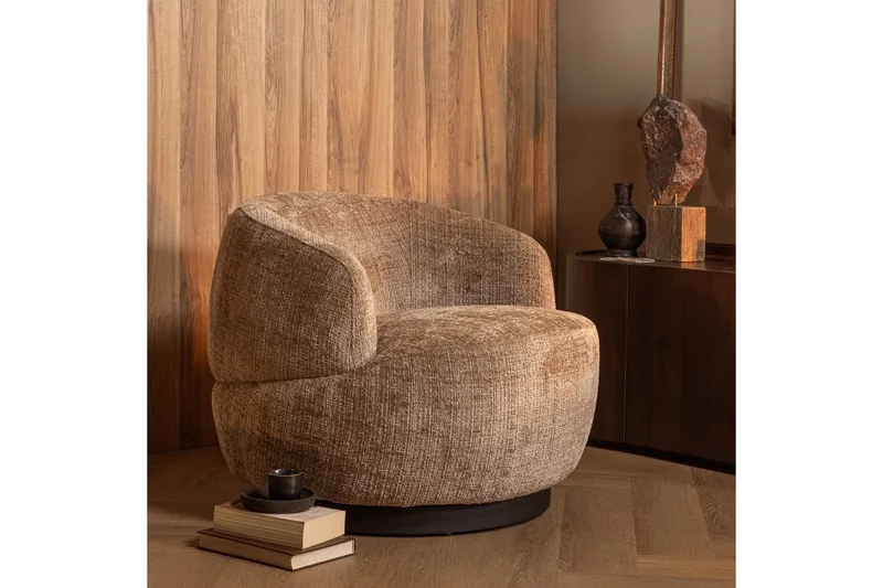 Rotasjon lenestol Ullaktig - Sand - Møbler - Stoler & lenestoler - Lenestoler