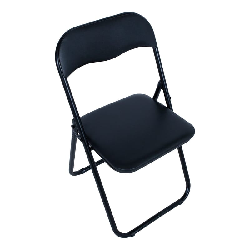 Sammenleggbar stol HOME4YOU Caterina svart/PVC - Svart - Møbler - Stoler & lenestoler - Klappstol & stablingsbare stoler