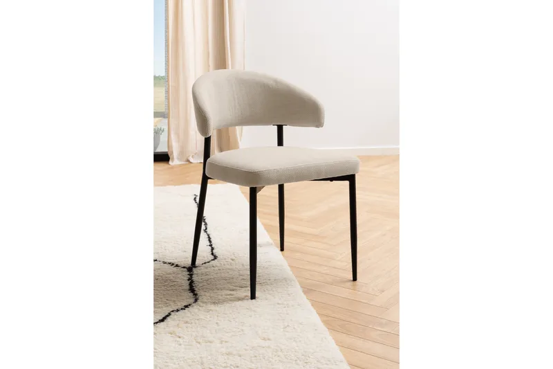 Sawako spisestol - Beige/svart - Møbler - Stoler & lenestoler - Spisestuestoler & kjøkkenstoler