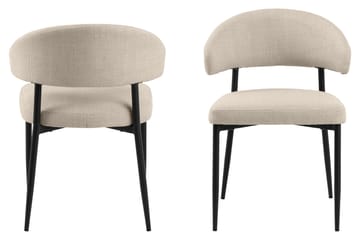 Sawako spisestol - Beige/svart - Møbler - Stoler & lenestoler - Spisestuestoler & kjøkkenstoler