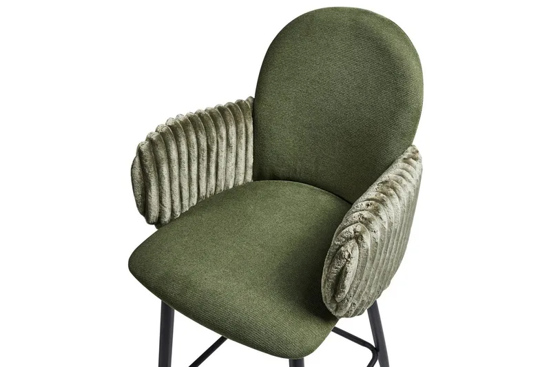 Sett med 2 barstoler Amity - Grønn, svart - Møbler - Stoler & lenestoler - Barstoler