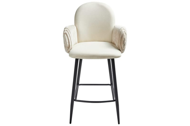 Sett med 2 barstoler Amity - Lys beige, svart - Møbler - Stoler & lenestoler - Barstoler