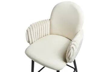Sett med 2 barstoler Amity - Lys beige, svart - Møbler - Stoler & lenestoler - Barstoler