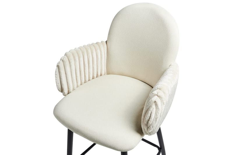 Sett med 2 barstoler Amity - Lys beige, svart - Møbler - Stoler & lenestoler - Barstoler