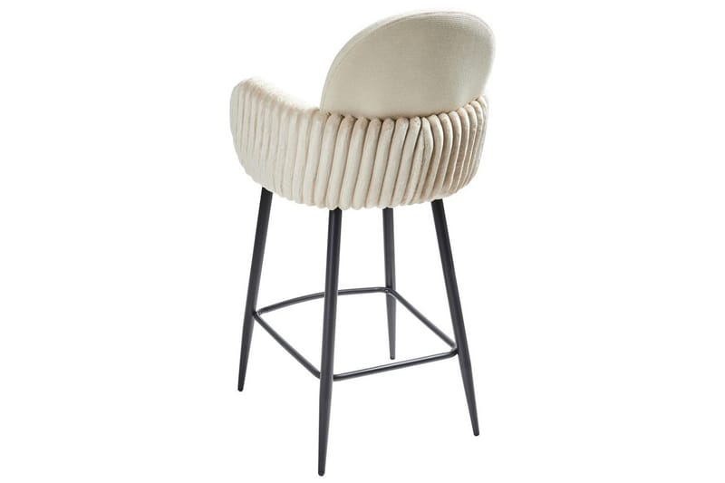 Sett med 2 barstoler Amity - Lys beige, svart - Møbler - Stoler & lenestoler - Barstoler