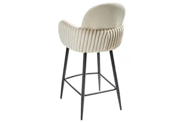 Sett med 2 barstoler Amity - Lys beige, svart - Møbler - Stoler & lenestoler - Barstoler