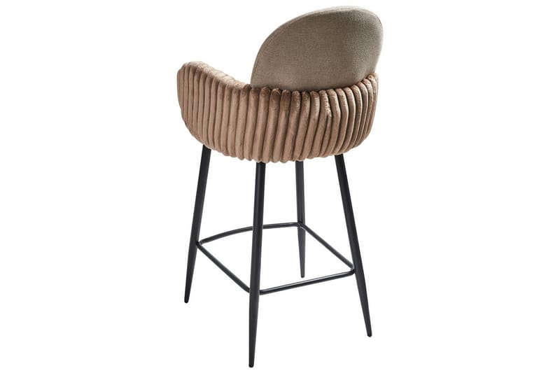 Sett med 2 barstoler Amity - Taupe, svart, brun - Møbler - Stoler & lenestoler - Barstoler