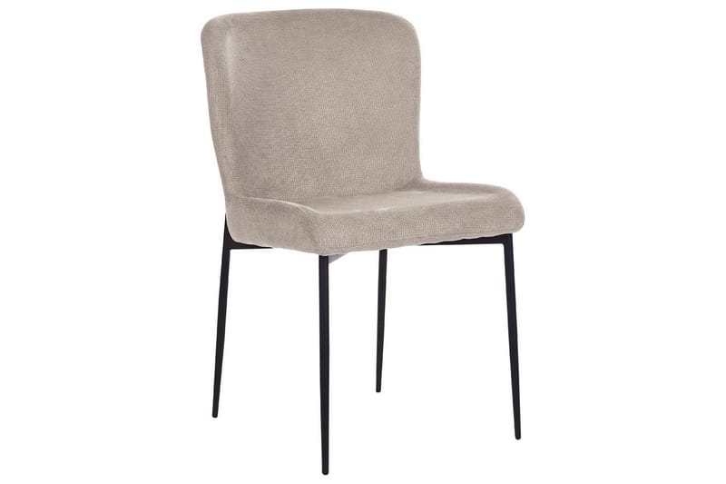 Sett med 2 spisestoler Ada - Beige, grå, svart - Møbler - Stoler & lenestoler - Spisestuestoler & kjøkkenstoler