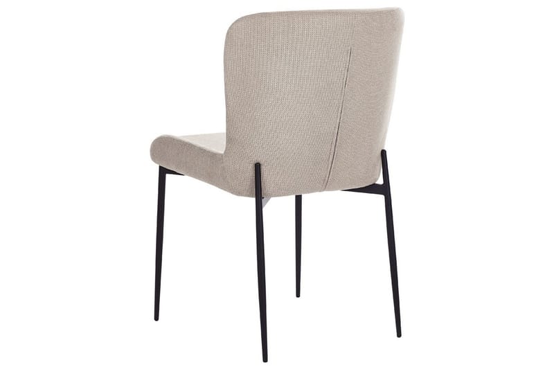 Sett med 2 spisestoler Ada - Beige, grå, svart - Møbler - Stoler & lenestoler - Spisestuestoler & kjøkkenstoler