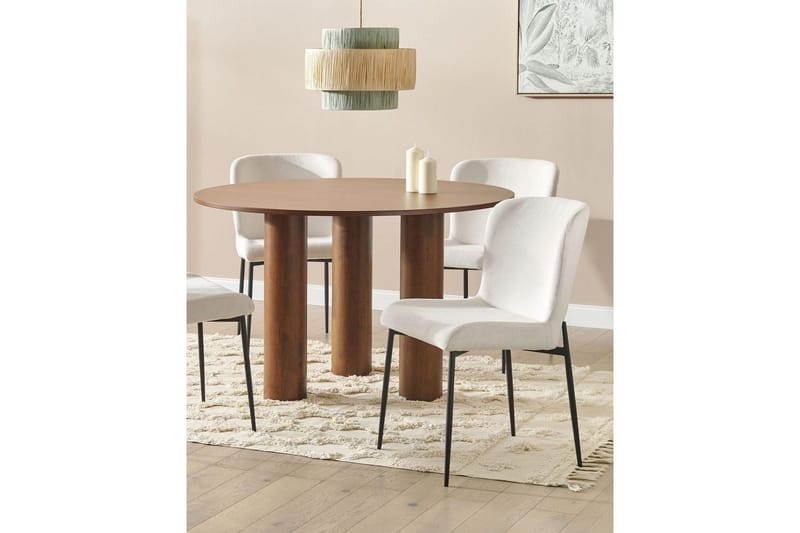 Sett med 2 spisestoler Ada - Hvit, Svart - Møbler - Stoler & lenestoler - Spisestuestoler & kjøkkenstoler