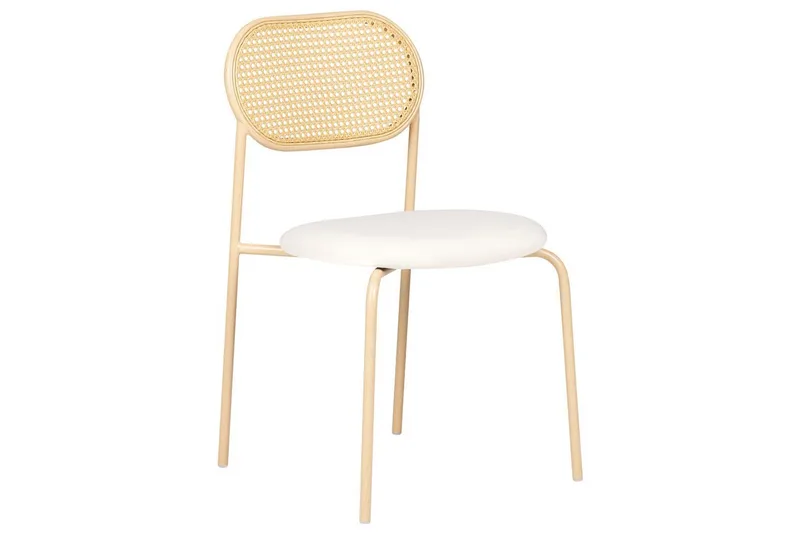 Sett med 2 spisestoler Adaver - Lyst tre, beige - Møbler - Stoler & lenestoler - Spisestuestoler & kjøkkenstoler