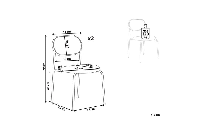 Sett med 2 spisestoler Adaver - Svart, lyst tre, grønt - Møbler - Stoler & lenestoler - Spisestuestoler & kjøkkenstoler