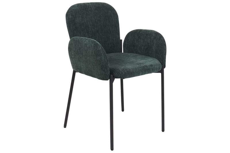 Sett med 2 spisestoler Albee - Grønn, svart - Møbler - Stoler & lenestoler - Spisestuestoler & kjøkkenstoler