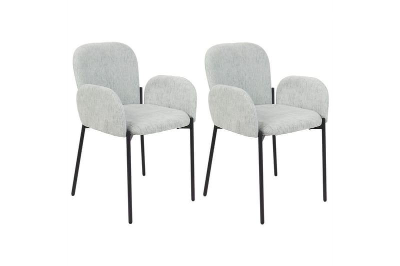 Sett med 2 spisestoler Albee, Mintgrønn, Svart