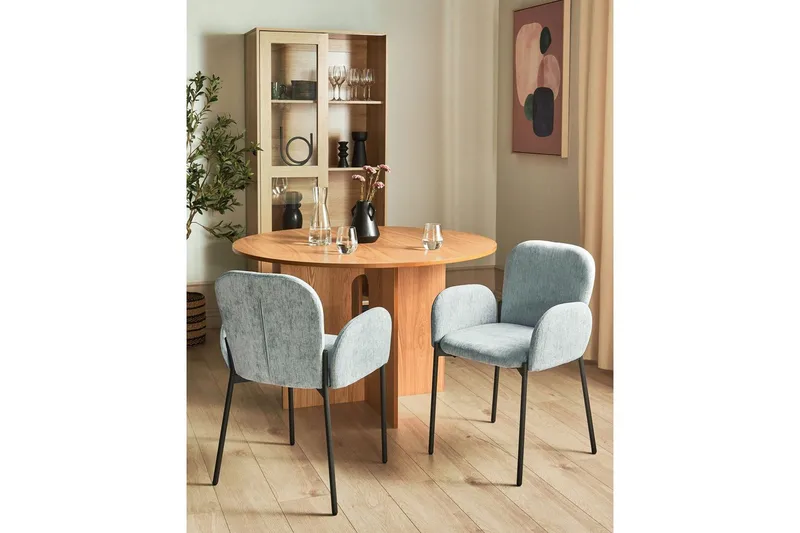 Sett med 2 spisestoler Albee - Mintgrønn, Svart - Møbler - Stoler & lenestoler - Spisestuestoler & kjøkkenstoler