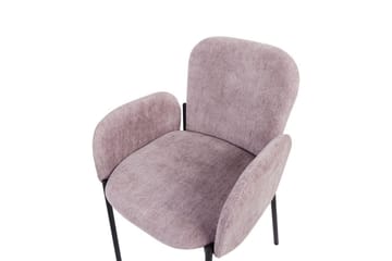 Sett med 2 spisestoler Albee - Rosa, Svart - Møbler - Stoler & lenestoler - Spisestuestoler & kjøkkenstoler