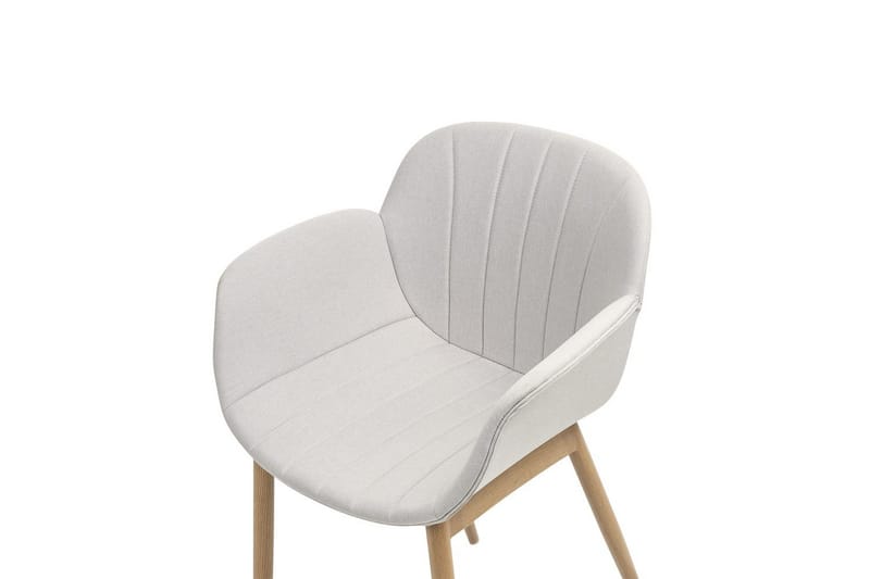 Sett med 2 spisestoler Alice - Grå, lyst tre - Møbler - Stoler & lenestoler - Spisestuestoler & kjøkkenstoler