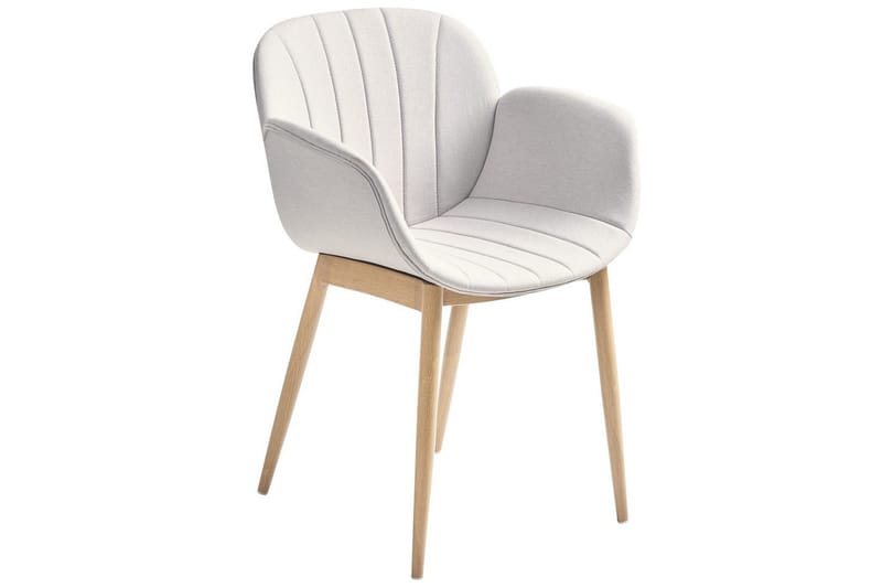 Sett med 2 spisestoler Alice - Grå, lyst tre - Møbler - Stoler & lenestoler - Spisestuestoler & kjøkkenstoler