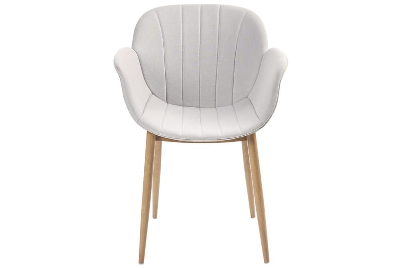 Sett med 2 spisestoler Alice - Grå, lyst tre - Møbler - Stoler & lenestoler - Spisestuestoler & kjøkkenstoler