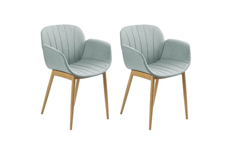 Sett med 2 spisestoler Alice, Grønt, lyst tre