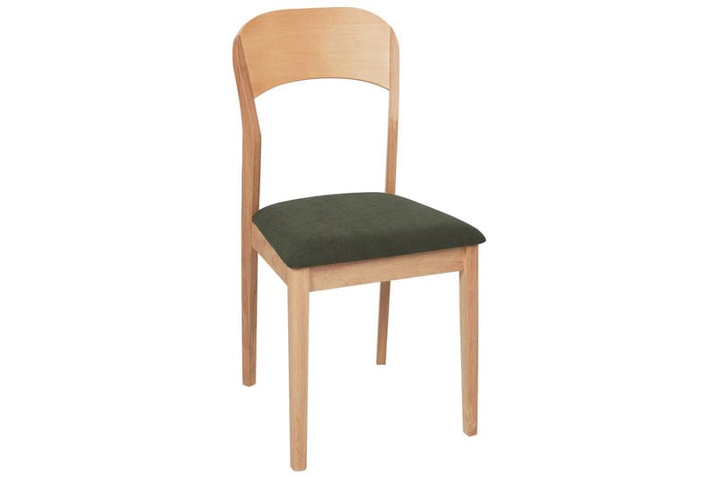 Sett med 2 spisestoler Alvin - Lyst tre, grønn - Møbler - Stoler & lenestoler - Spisestuestoler & kjøkkenstoler