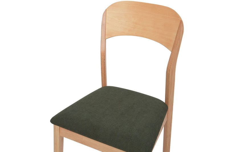 Sett med 2 spisestoler Alvin - Lyst tre, grønn - Møbler - Stoler & lenestoler - Spisestuestoler & kjøkkenstoler
