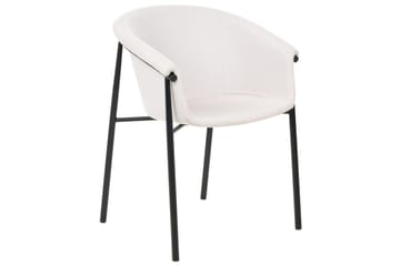 Sett med 2 spisestoler Ames - Beige, svart - Møbler - Stoler & lenestoler - Spisestuestoler & kjøkkenstoler