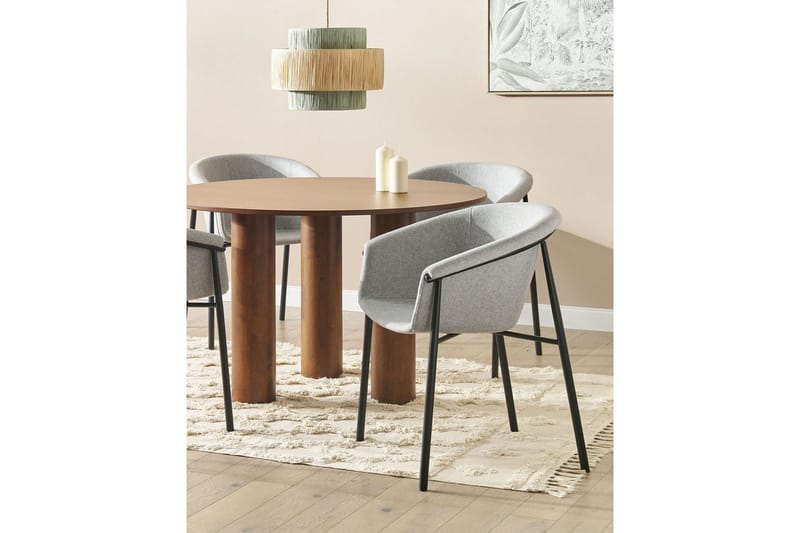 Sett med 2 spisestoler Ames - Grå, svart - Møbler - Stoler & lenestoler - Spisestuestoler & kjøkkenstoler