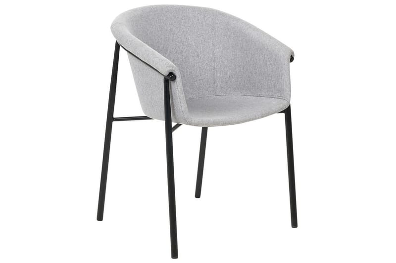 Sett med 2 spisestoler Ames - Grå, svart - Møbler - Stoler & lenestoler - Spisestuestoler & kjøkkenstoler