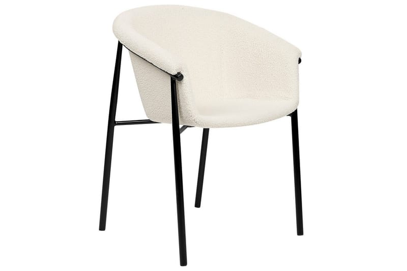 Sett med 2 spisestoler Ames - Hvit, Svart - Møbler - Stoler & lenestoler - Spisestuestoler & kjøkkenstoler