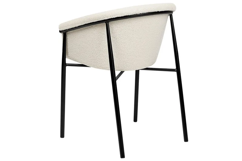 Sett med 2 spisestoler Ames - Hvit, Svart - Møbler - Stoler & lenestoler - Spisestuestoler & kjøkkenstoler