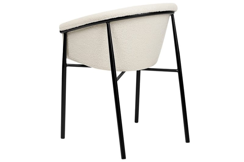 Sett med 2 spisestoler Ames - Hvit, Svart - Møbler - Stoler & lenestoler - Spisestuestoler & kjøkkenstoler