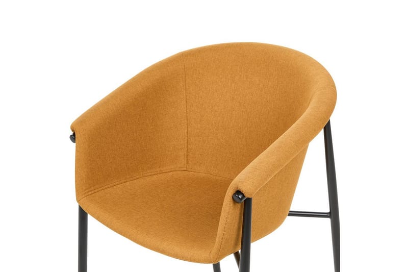 Sett med 2 spisestoler Ames - Oransje, svart - Møbler - Stoler & lenestoler - Spisestuestoler & kjøkkenstoler