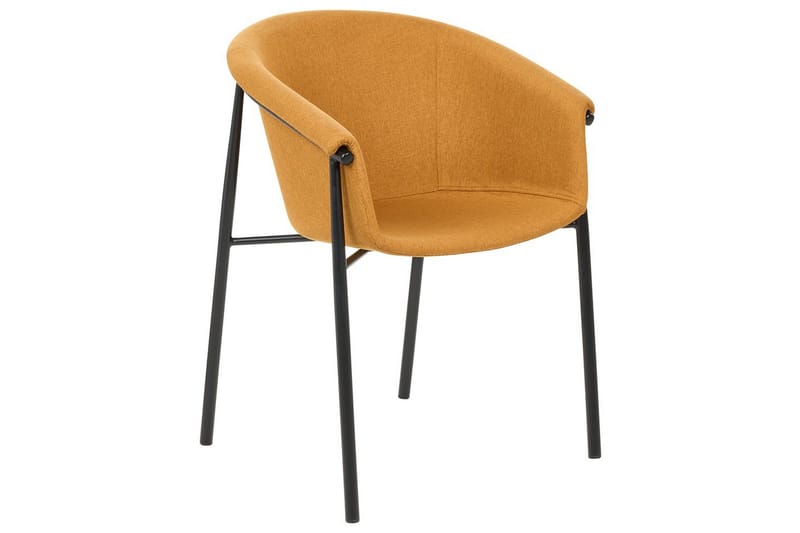 Sett med 2 spisestoler Ames - Oransje, svart - Møbler - Stoler & lenestoler - Spisestuestoler & kjøkkenstoler