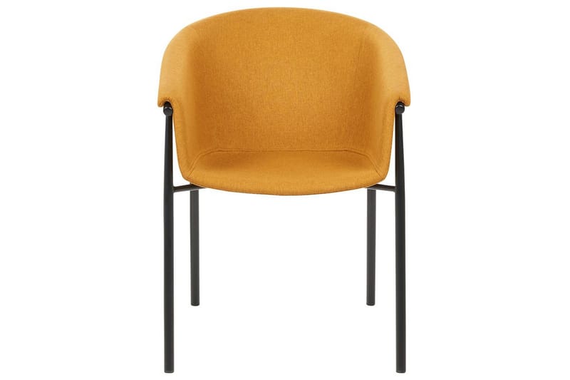 Sett med 2 spisestoler Ames - Oransje, svart - Møbler - Stoler & lenestoler - Spisestuestoler & kjøkkenstoler