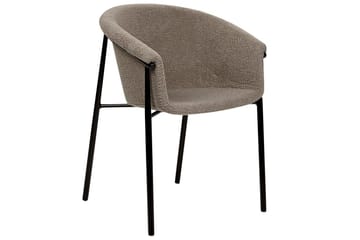 Sett med 2 spisestoler Ames - Taupe, svart - Møbler - Stoler & lenestoler - Spisestuestoler & kjøkkenstoler