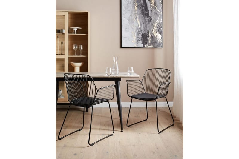Sett med 2 spisestoler Appleton - Svart - Møbler - Stoler & lenestoler - Spisestuestoler & kjøkkenstoler