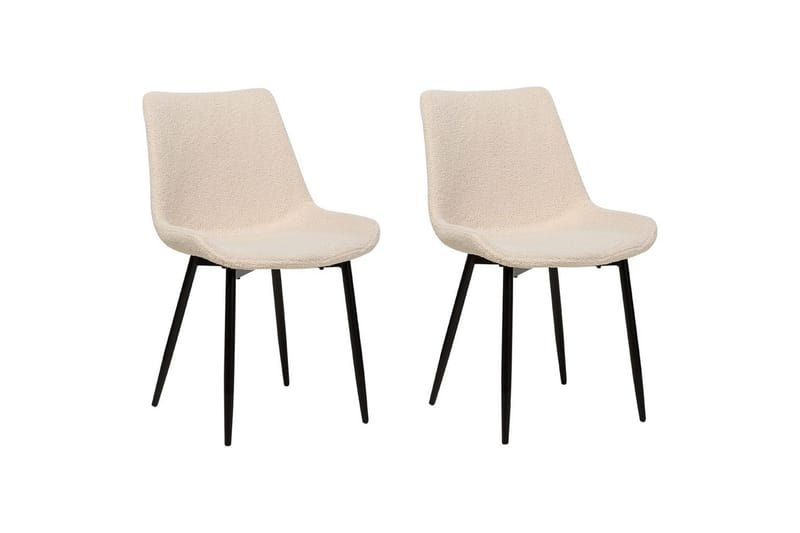 Sett med 2 spisestoler Avilla - Beige, svart - Møbler - Stoler & lenestoler - Spisestuestoler & kjøkkenstoler
