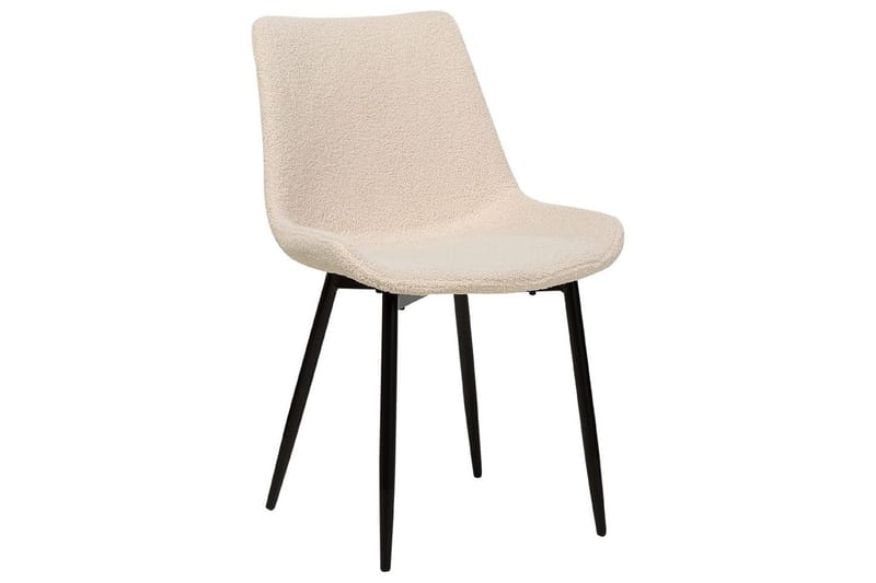 Sett med 2 spisestoler Avilla - Beige, svart - Møbler - Stoler & lenestoler - Spisestuestoler & kjøkkenstoler