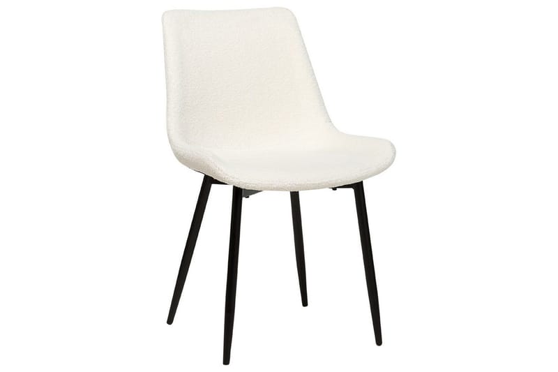 Sett med 2 spisestoler Avilla - Hvit, Svart - Møbler - Stoler & lenestoler - Spisestuestoler & kjøkkenstoler