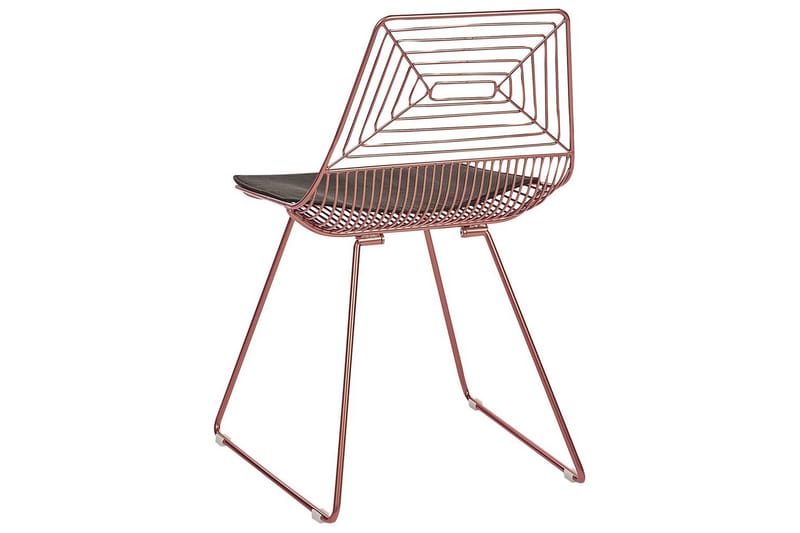 Sett med 2 spisestoler Beatty - Rosa gull, svart - Møbler - Stoler & lenestoler - Spisestuestoler & kjøkkenstoler