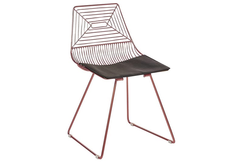 Sett med 2 spisestoler Beatty - Rosa gull, svart - Møbler - Stoler & lenestoler - Spisestuestoler & kjøkkenstoler