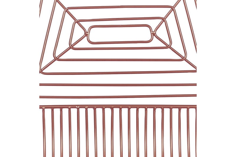 Sett med 2 spisestoler Beatty - Rosa gull, svart - Møbler - Stoler & lenestoler - Spisestuestoler & kjøkkenstoler