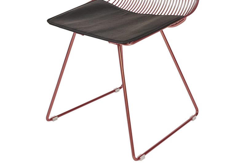 Sett med 2 spisestoler Beatty - Rosa gull, svart - Møbler - Stoler & lenestoler - Spisestuestoler & kjøkkenstoler