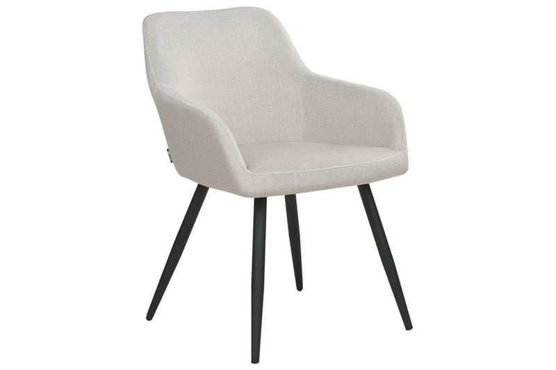 Sett med 2 spisestoler Casmalia - Beige, svart - Møbler - Stoler & lenestoler - Spisestuestoler & kjøkkenstoler