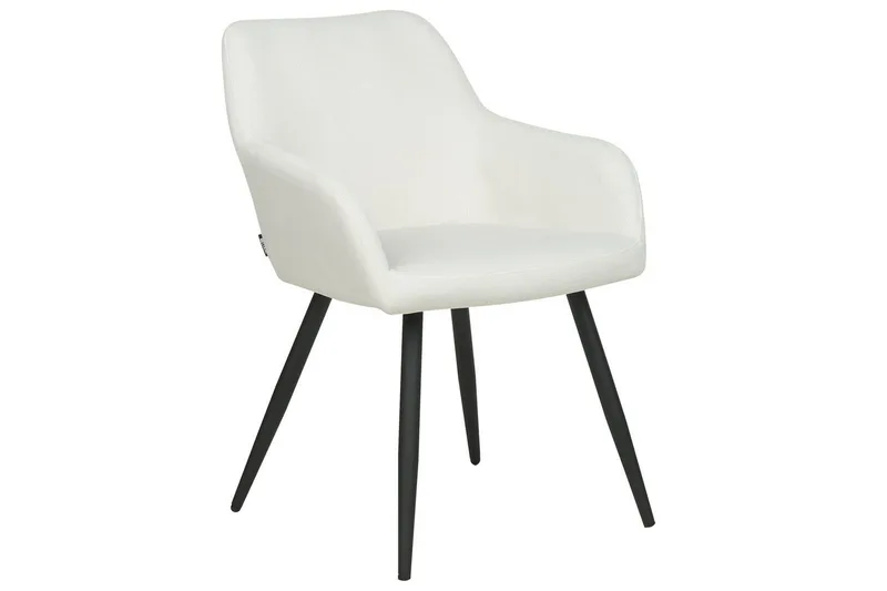 Sett med 2 spisestoler Casmalia - Hvit, Svart - Møbler - Stoler & lenestoler - Spisestuestoler & kjøkkenstoler
