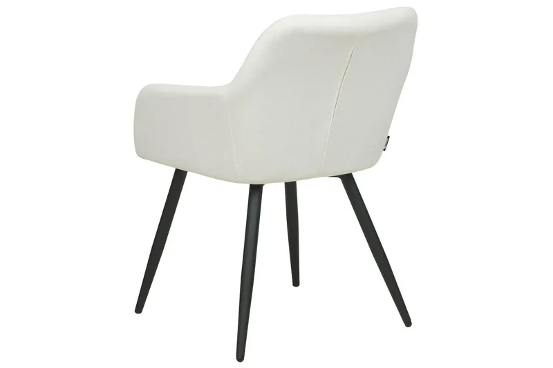 Sett med 2 spisestoler Casmalia - Hvit, Svart - Møbler - Stoler & lenestoler - Spisestuestoler & kjøkkenstoler