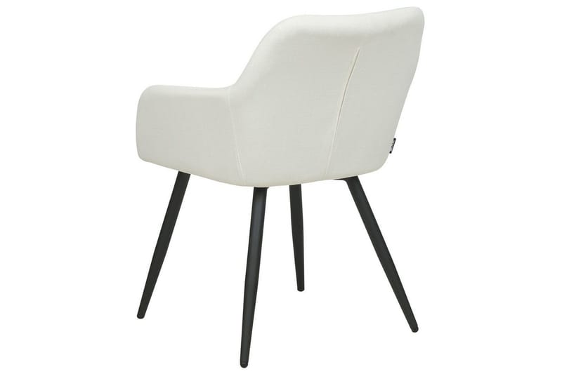Sett med 2 spisestoler Casmalia - Hvit, Svart - Møbler - Stoler & lenestoler - Spisestuestoler & kjøkkenstoler
