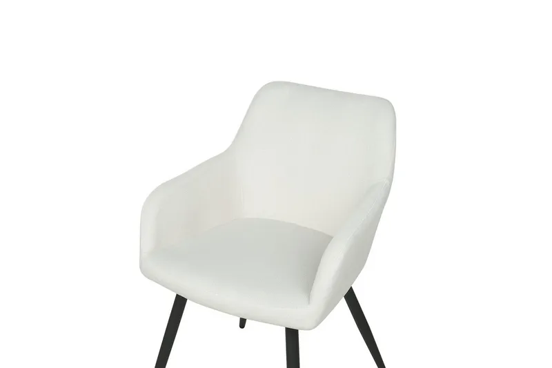 Sett med 2 spisestoler Casmalia - Hvit, Svart - Møbler - Stoler & lenestoler - Spisestuestoler & kjøkkenstoler