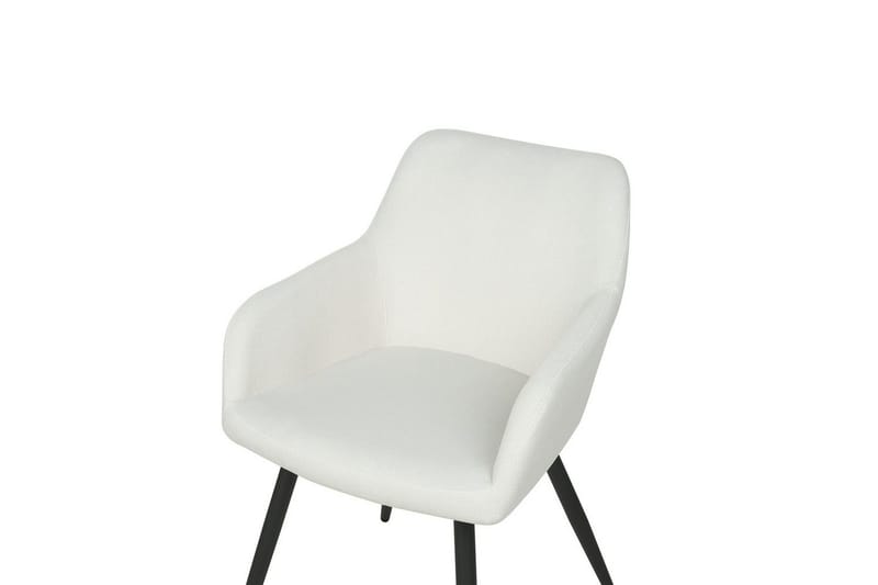 Sett med 2 spisestoler Casmalia - Hvit, Svart - Møbler - Stoler & lenestoler - Spisestuestoler & kjøkkenstoler